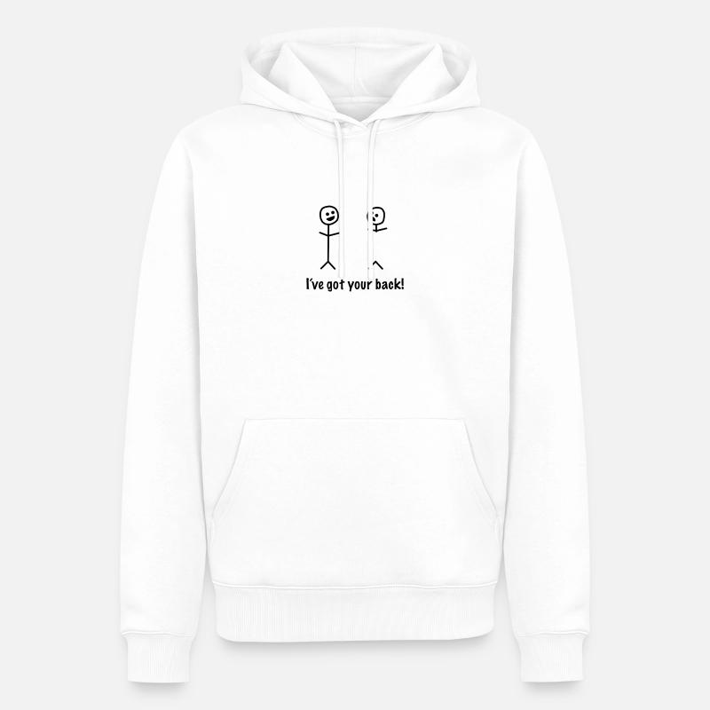 Strichmännchen lustig cool - Männer Premium Bio Hoodie - Weiß