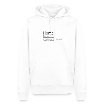 Accueil à la maison - Sweat à capuche Premium bio Homme - blanc - Devant - Nico (187cm)