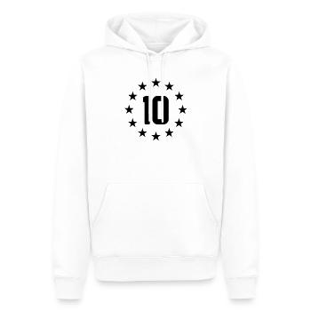 10 ans - Sweat à capuche Premium bio Homme - blanc - Devant - Nico (187cm)