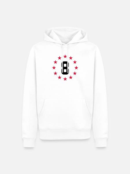 8 ans - Sweat à capuche Premium bio Homme - blanc