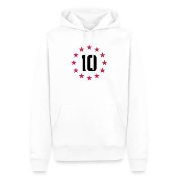 10 ans - Sweat à capuche Premium bio Homme - blanc - Devant - Nico (187cm)