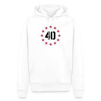 Vierzigsten Geburtstag - Männer Premium Bio Hoodie - Weiß - Vorne - Nico (187cm)