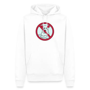 verboten schild durchgestrichen keine maus suess n - Männer Premium Bio Hoodie - Weiß - Vorne - Nico (187cm)