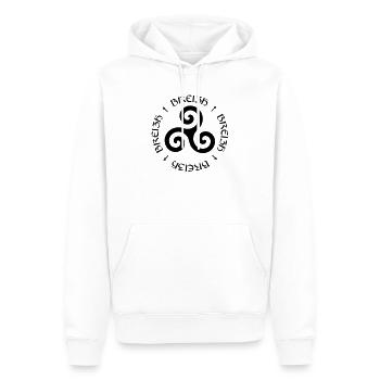 Bretagne ! - Sweat à capuche Premium bio Homme - blanc - Devant - Nico (187cm)