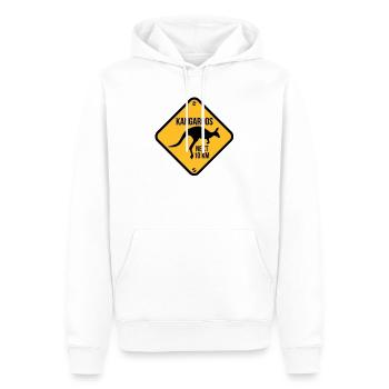 australie - australia - kangourou - Sweat à capuche Premium bio Homme - blanc - Devant - Nico (187cm)