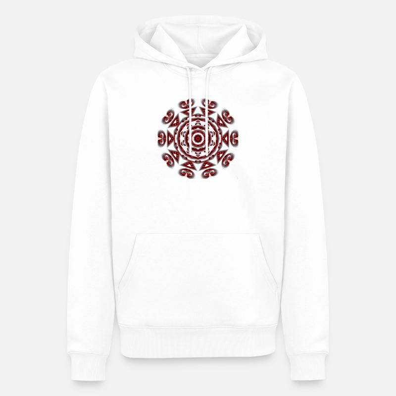 Abstract - Männer Premium Bio Hoodie - Weiß