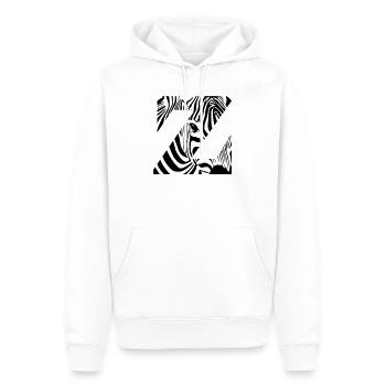 Zebra Mix Mono Black - Männer Premium Bio Hoodie - Weiß - Vorne - Nico (187cm)