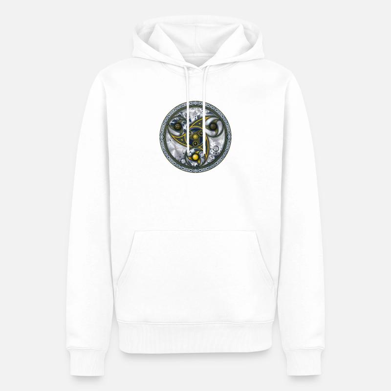 Machine de voyage de conscience, géométrie sacrée - Sweat à capuche Premium bio Homme - blanc