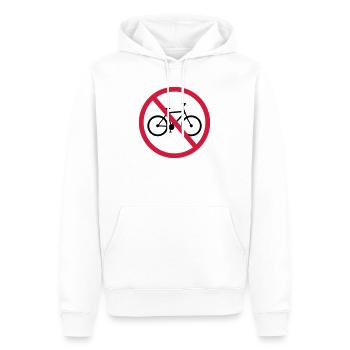 kein fahrrad verboten schild zone fahren bike drah - Männer Premium Bio Hoodie - Weiß - Vorne - Nico (187cm)