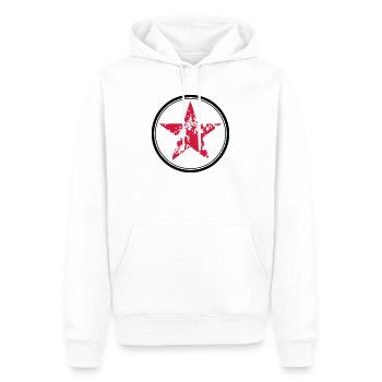 Stern - Männer Premium Bio Hoodie - Weiß - Vorne - Nico (187cm)