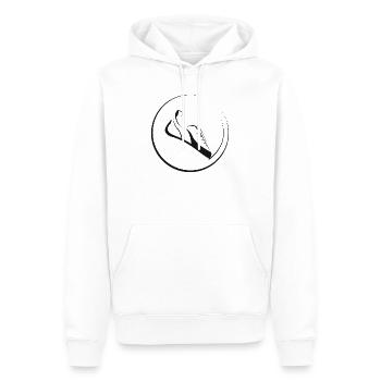 bouldering boulder symbol climbing shoes logo - Men’s Premium Organic Hoodie - white - Front - Nico (187cm)