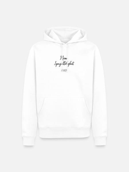 Meine Spezialfähigkeit: Atmen - Männer Premium Bio Hoodie - Weiß