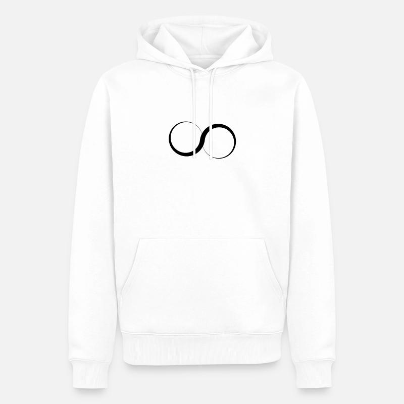 Infinity - logo - Sweat à capuche Premium bio Homme - blanc