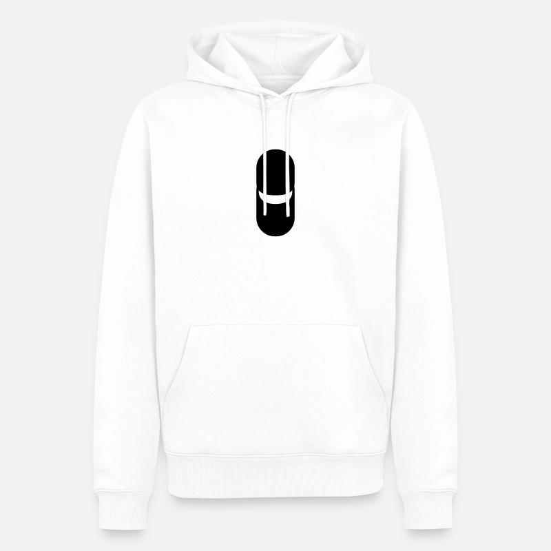 Icône de pilule - Sweat à capuche Premium bio Homme - blanc