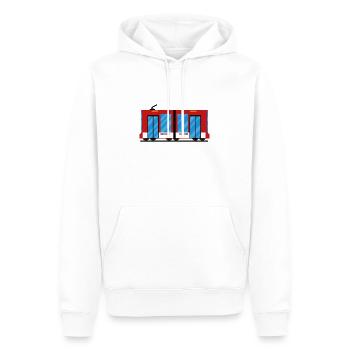 Tram Straßenbahn Zug - Männer Premium Bio Hoodie - Weiß - Vorne - Nico (187cm)