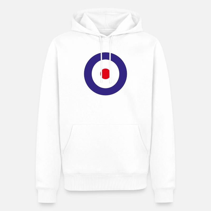 Bouclier d'aviation Angleterre - Sweat à capuche Premium bio Homme - blanc