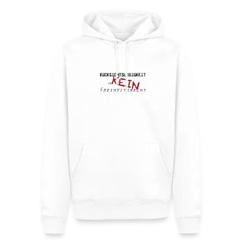 Rücksichtslosigkeit Motiv - Männer Premium Bio Hoodie - Weiß - Vorne - Nico (187cm)