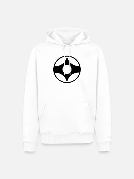 Símbolo vectorial de karate kankushin kanku - Sudadera con capucha prémium ecológica para hombre - blanco