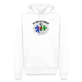 Romantisch Valentinstag Herz Statement - Männer Premium Bio Hoodie - Weiß - Vorne - Nico (187cm)
