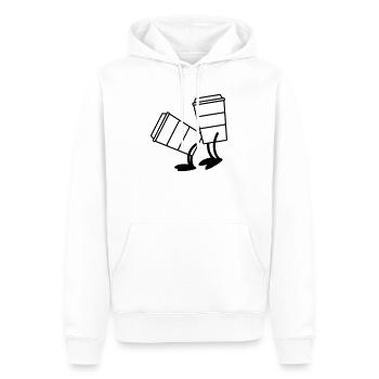 Coffee to go doggy style - Männer Premium Bio Hoodie - Weiß - Vorne - Nico (187cm)