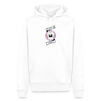 Fière D'être Du 48 Lozère France - Sweat à capuche Premium bio Homme - blanc - Devant - Nico (187cm)
