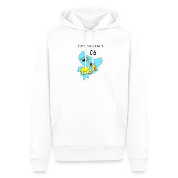 Alpes maritimes - Sweat à capuche Premium bio Homme - blanc - Devant - Nico (187cm)