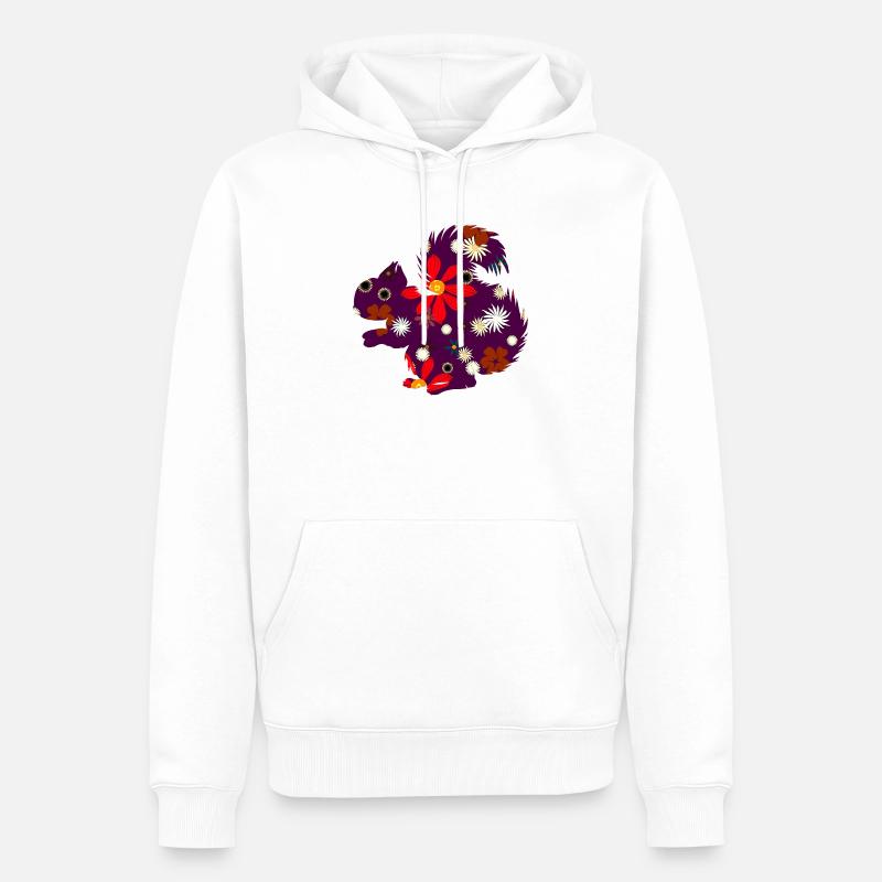 Herbstoutfit freizeit, eichhörnchchen design - Männer Premium Bio Hoodie - Weiß