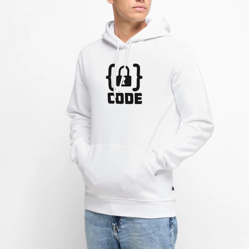 Code mit Sperrprogrammierer Männer Premium Bio Hoodie