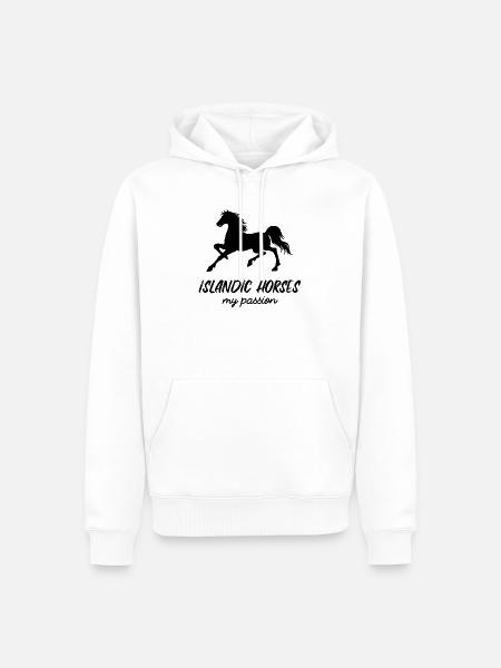 Islandpferde Statement Pferdeliebe Pferde - Männer Premium Bio Hoodie - Weiß