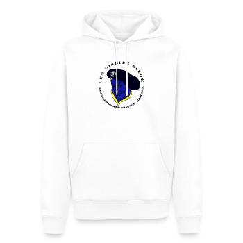 Devises Chasseurs Alpins - Diables Bleus - Armée - Sweat à capuche Premium bio Homme - blanc - Devant - Nico (187cm)