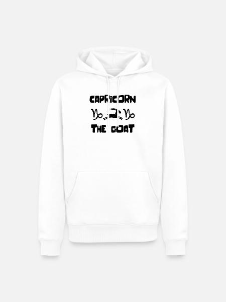 Steinbock Statement Astronomie Tierkreiszeichen - Männer Premium Bio Hoodie - Weiß