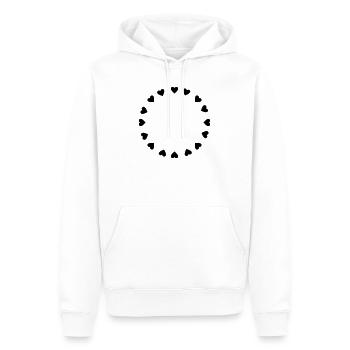 Herzkreisen - Männer Premium Bio Hoodie - Weiß - Vorne - Nico (187cm)
