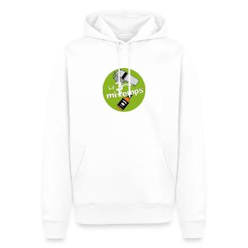 3 ème mi-temps - Sweat à capuche Premium bio Homme - blanc - Devant - Nico (187cm)