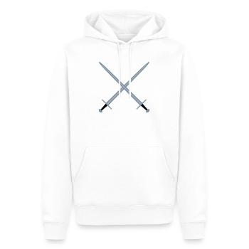 Gekreuzte Schwerter. - Männer Premium Bio Hoodie - Weiß - Vorne - Nico (187cm)