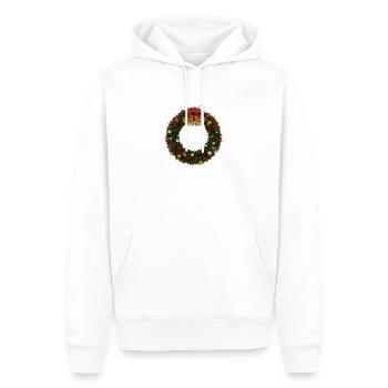 Weihnachtskranz mit Glocken und Schleife - Männer Premium Bio Hoodie - Weiß - Vorne - Nico (187cm)
