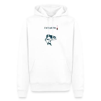J'ai la pêche - Sweat à capuche Premium bio Homme - blanc - Devant - Nico (187cm)