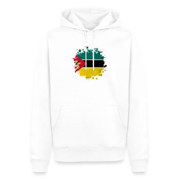 Mozambique blob flag design - Men’s Premium Organic Hoodie - white - Front - Nico (187cm)