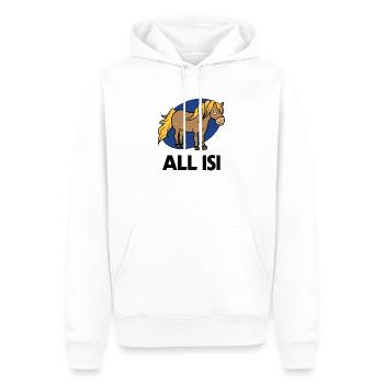 Islandponys Cool Statement Islandpferde Pferdefan - Männer Premium Bio Hoodie - Weiß - Vorne - Nico (187cm)