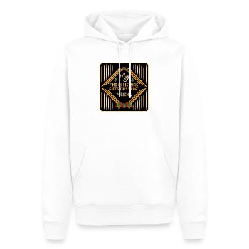 DIESES JAHR KEINE WEIHNACHTSGESCHENKE - LUSTIGES ZITAT - Männer Premium Bio Hoodie - Weiß - Vorne - Nico (187cm)