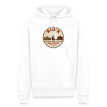Silhouette Roma, capitale romaine - Sweat à capuche Premium bio Homme - blanc - Devant - Nico (187cm)