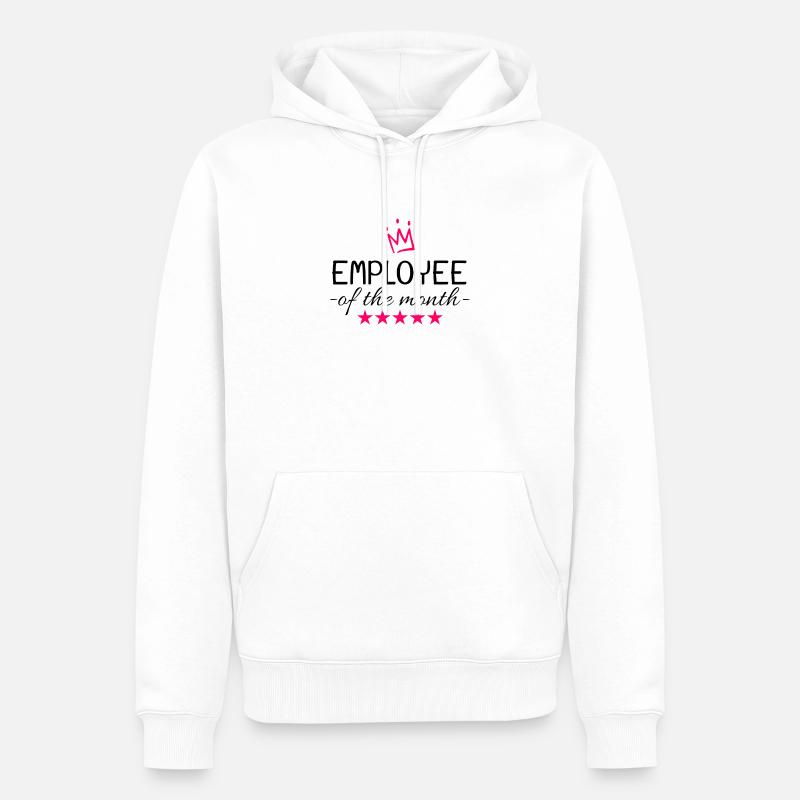 Cadeau de l’employé du mois - Sweat à capuche Premium bio Homme - blanc