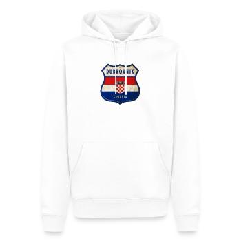 Dubrovnik Kroatien Flaggen Wappen Design - Männer Premium Bio Hoodie - Weiß - Vorne - Nico (187cm)