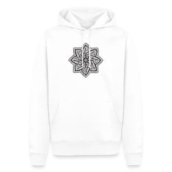 Mandala - Männer Premium Bio Hoodie - Weiß - Vorne - Nico (187cm)