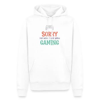 Désolé pour ce que j’ai dit en jouant - Sweat à capuche Premium bio Homme - blanc - Devant - Nico (187cm)