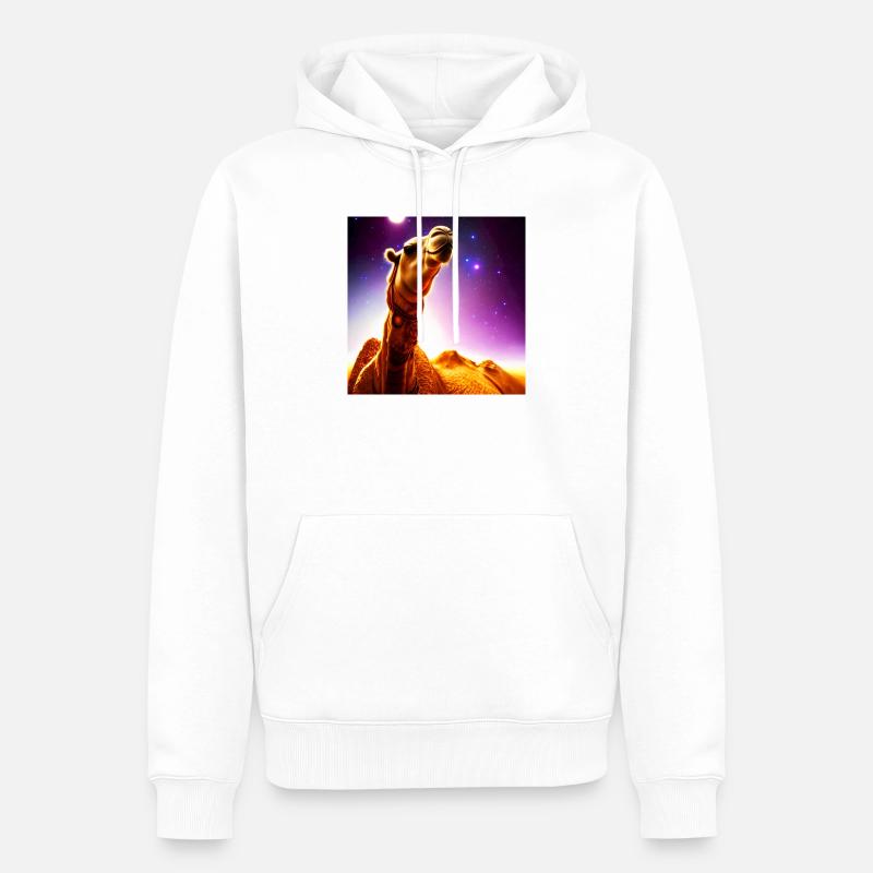 Dromedar Kamel - Wüstenschiff - Männer Premium Bio Hoodie - Weiß