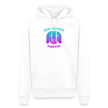 Dogs - Best Friends Forever (Verlauf) - Männer Premium Bio Hoodie - Weiß - Vorne - Nico (187cm)