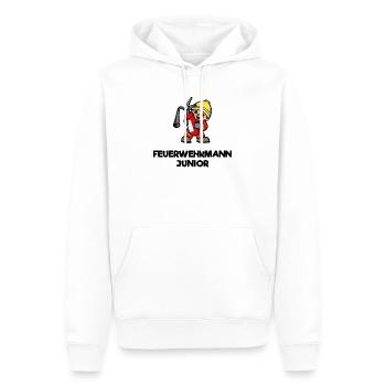 Feuerlöscher Brandschutz Feuerwehr Statement - Männer Premium Bio Hoodie - Weiß - Vorne - Nico (187cm)