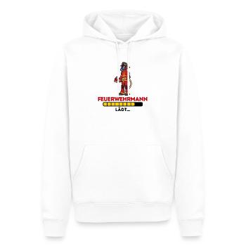 Feuerwehr Brandschutz Statement Feuerwehrmann - Männer Premium Bio Hoodie - Weiß - Vorne - Nico (187cm)