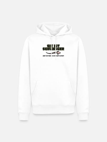 Papa Statement Babyglück Elternschaft Schwanger - Männer Premium Bio Hoodie - Weiß