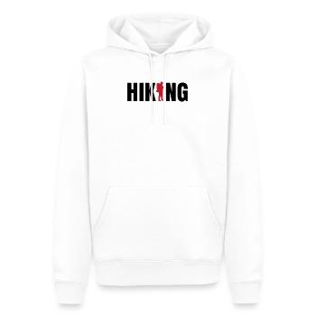Randonnée Randonnée Dire Randonneurs Randonnées Sentiers Montagnes - Sweat à capuche Premium bio Homme - blanc - Devant - Nico (187cm)